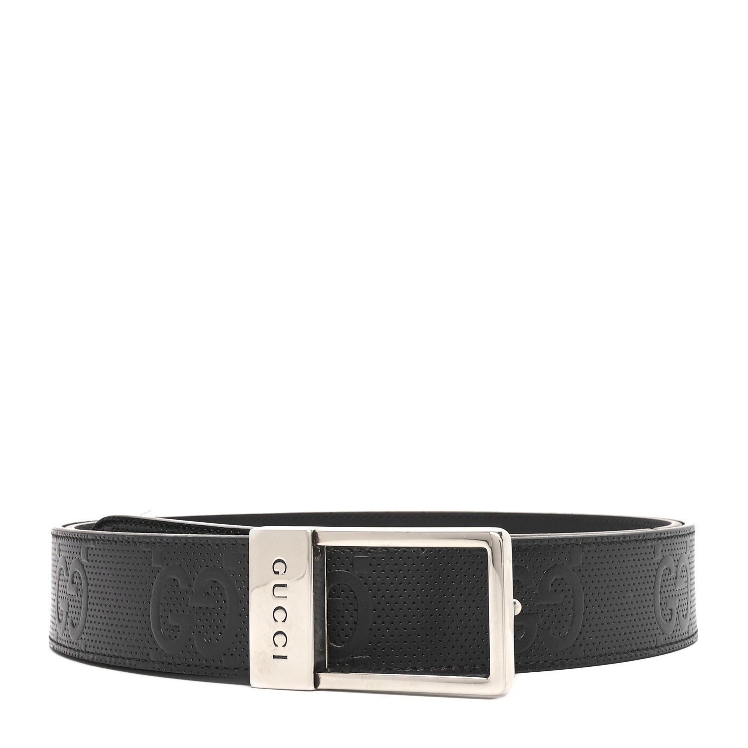 Calfskin GG Tennis Embossed Belt 120 48 Black
