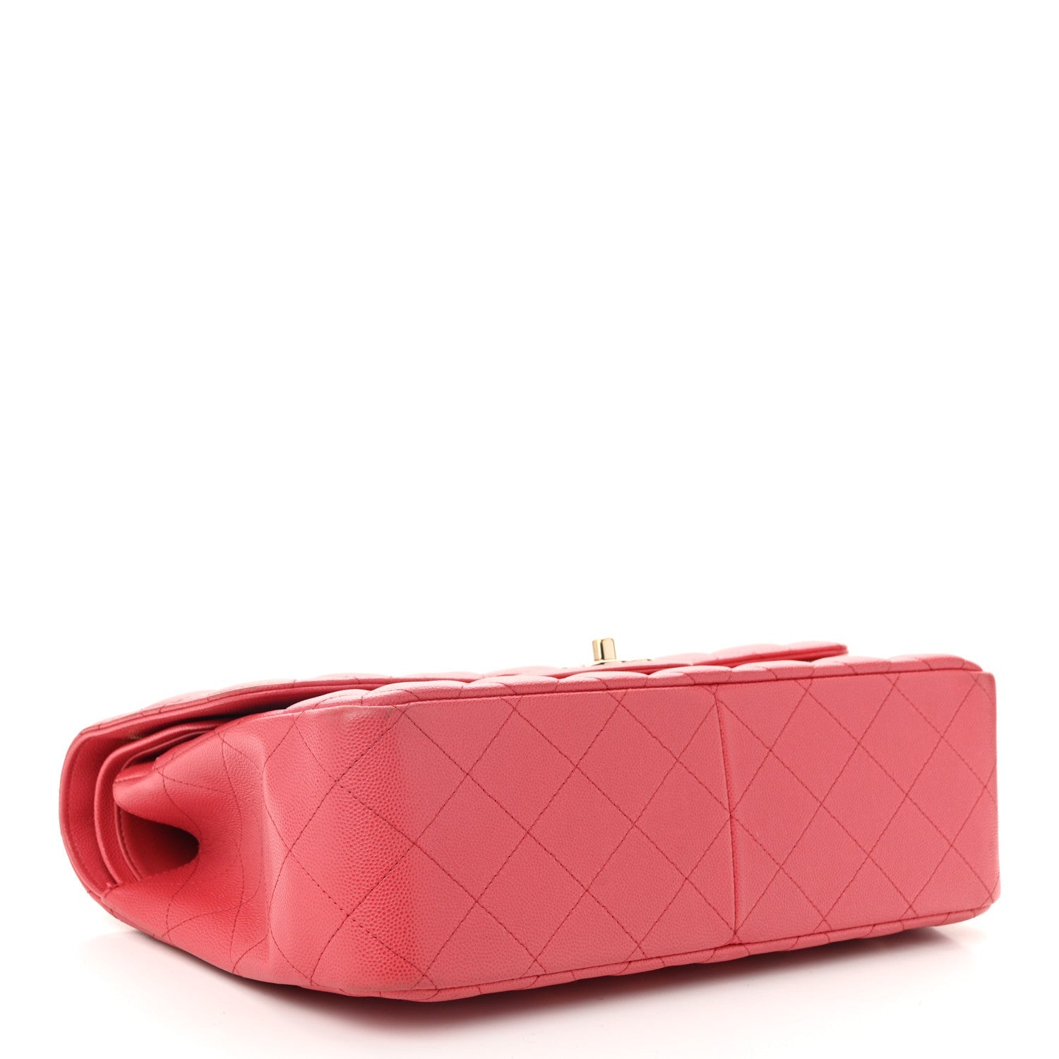 Caviar Quilted Jumbo Double Flap Red