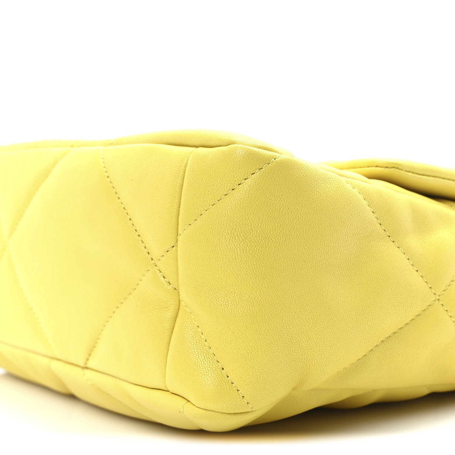 Lambskin Quilted Large Chanel 19 Flap Yellow