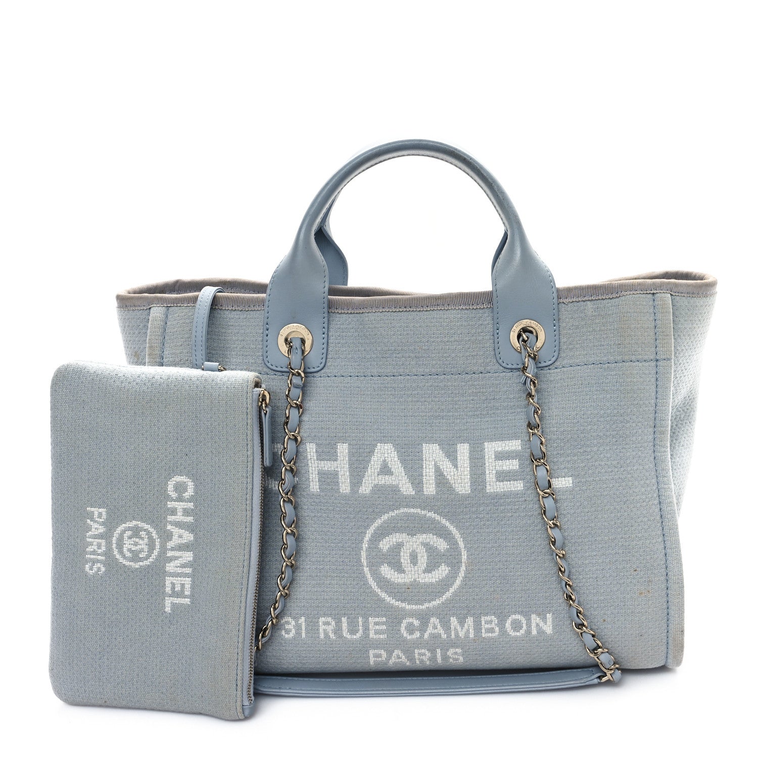 Mixed Fibers Small Deauville Tote Light Blue