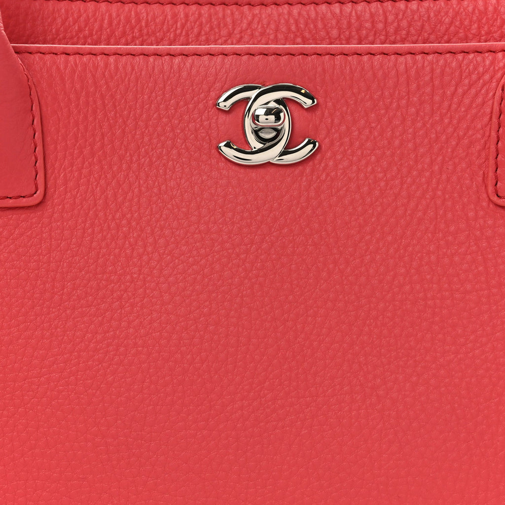 Calfskin Cerf Executive Shopper Tote Coral