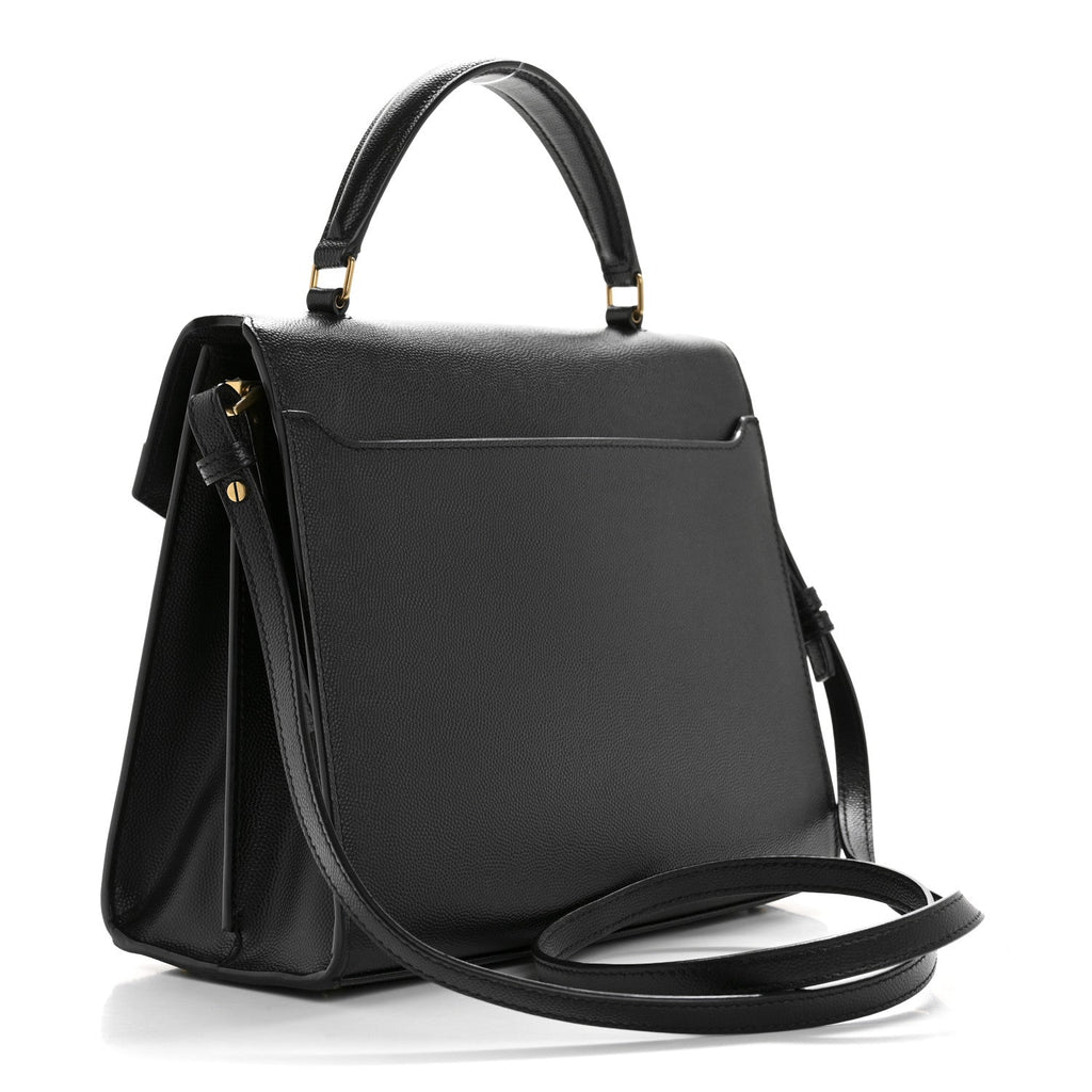 Grain de Poudre Medium Classic Monogram Cassandra Top Handle Black
