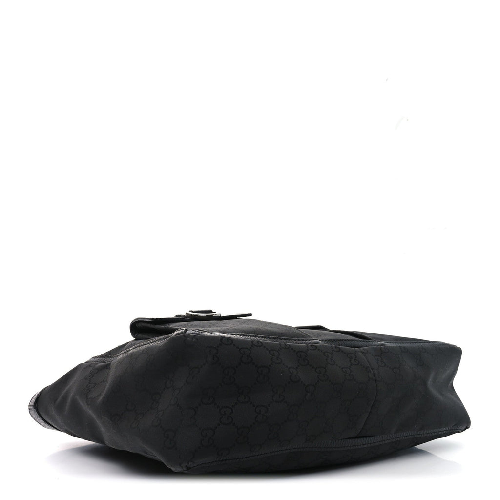 Nylon Monogram Abbey D Ring Tote Black