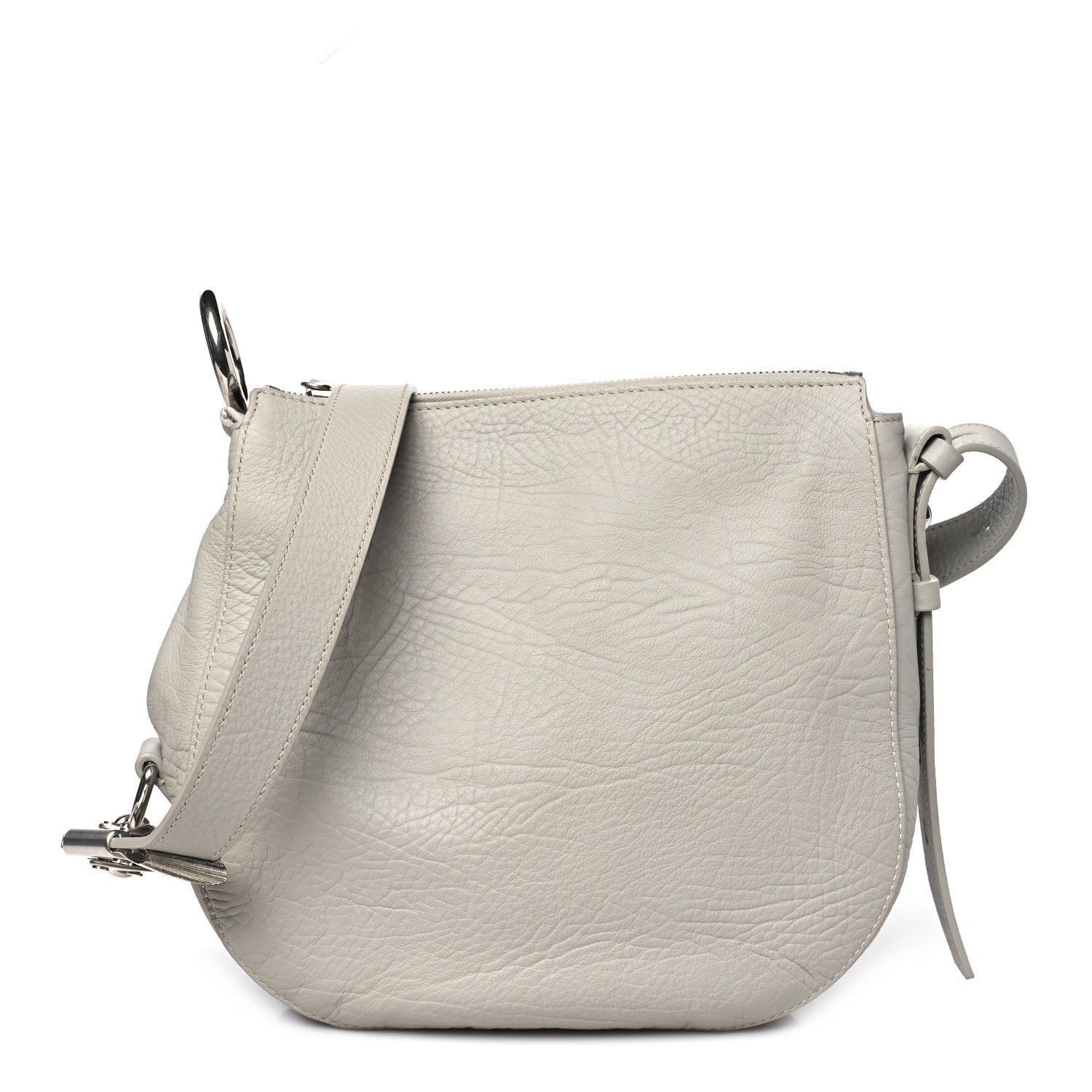 Grainy Calfskin Small Knight Crossbody Bag Fog