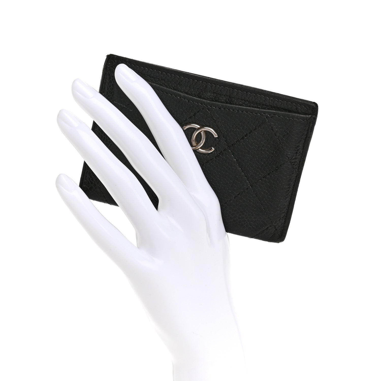 Caviar Quilted  Holder Black