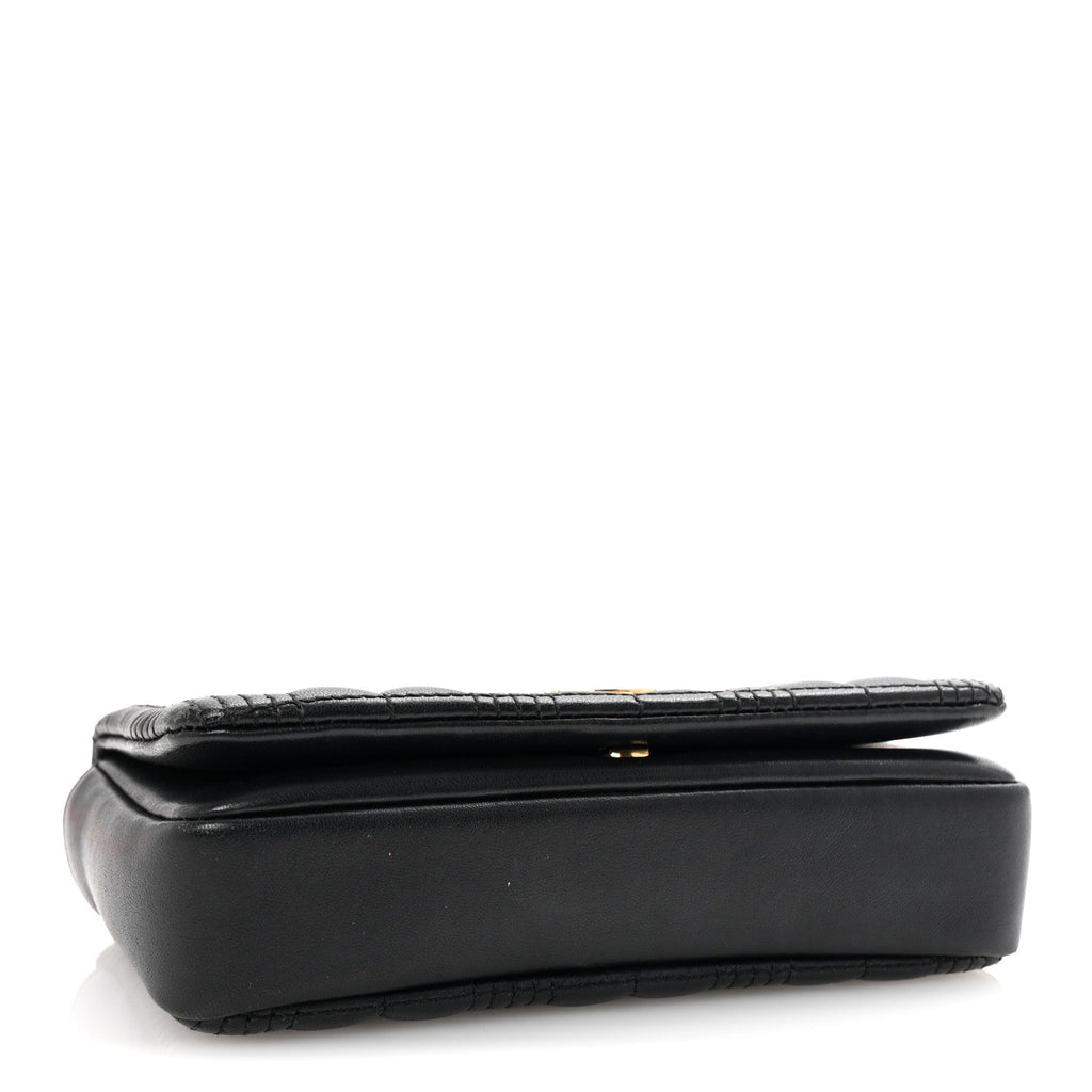 Lambskin Quilted Mini Lola Bag Black