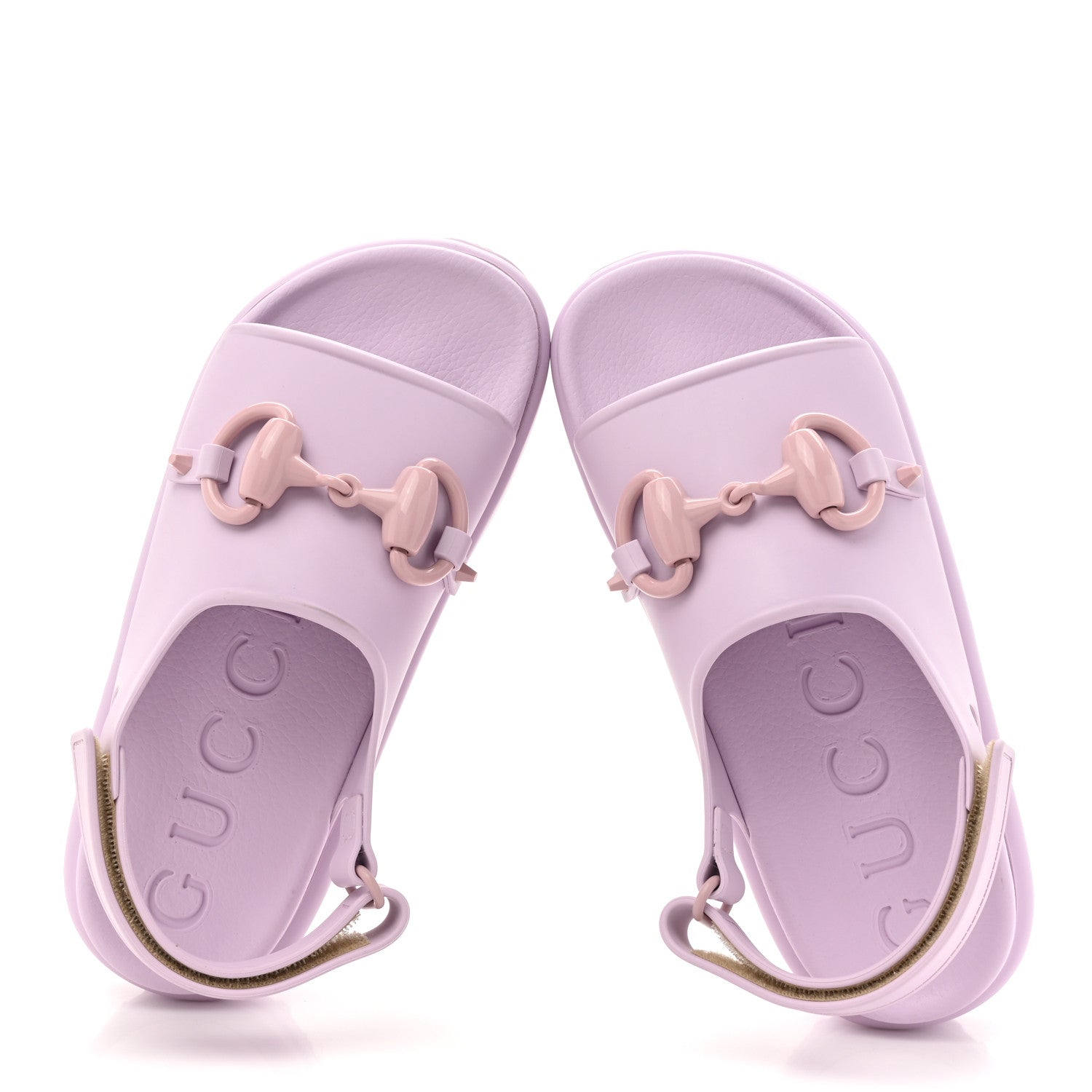 Soft Rubber Horsebit Touch Womens Strapped Sandals 36 Talc Pink