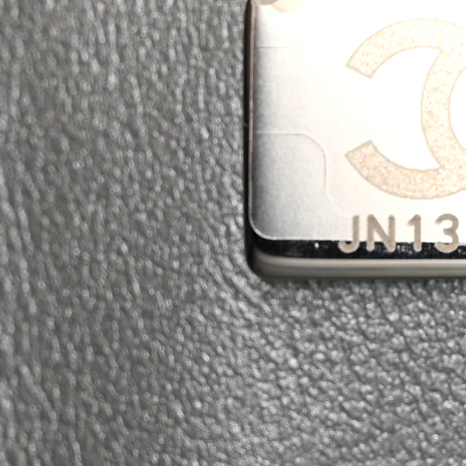 Iridescent Lambskin Quilted Medium Double Flap Grey