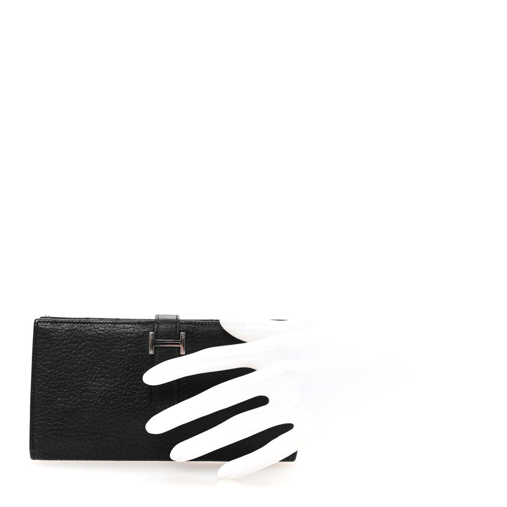 Chevre Mysore Bearn Gusset Wallet Black