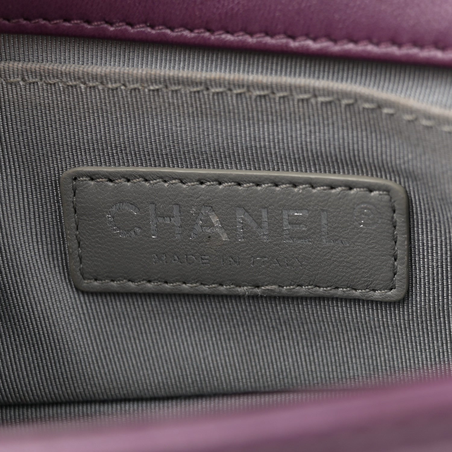 Velvet Quilted Mini Boy Flap Purple