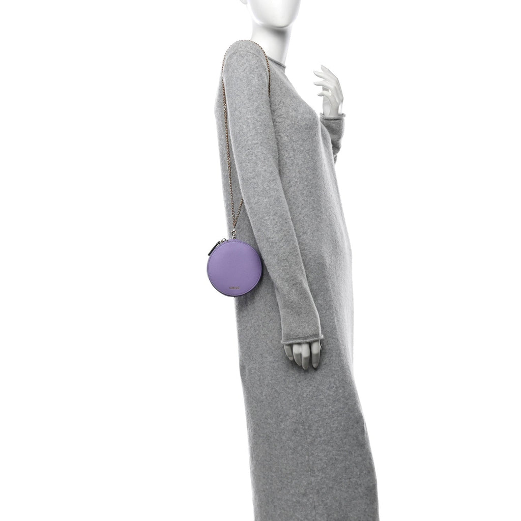Calfskin La Medusa Round Chain Pouch Lilac