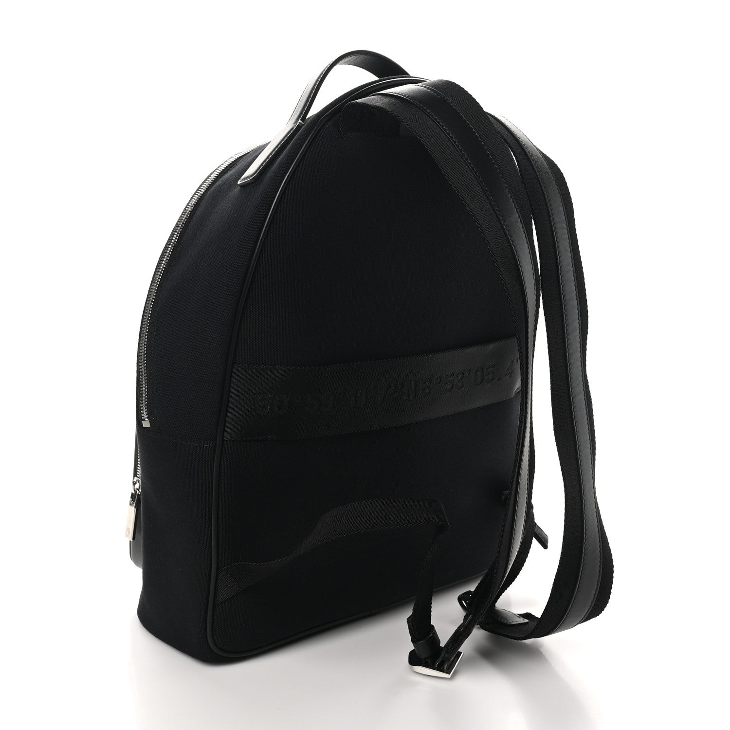 Canvas Calfskin Never Still Medium Backpack Black