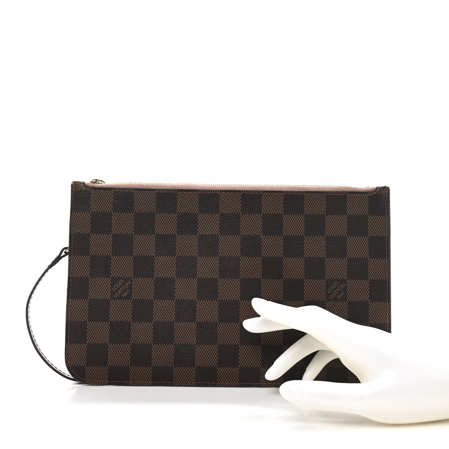 Damier Ebene Neverfull MM GM Pochette Rose Ballerine