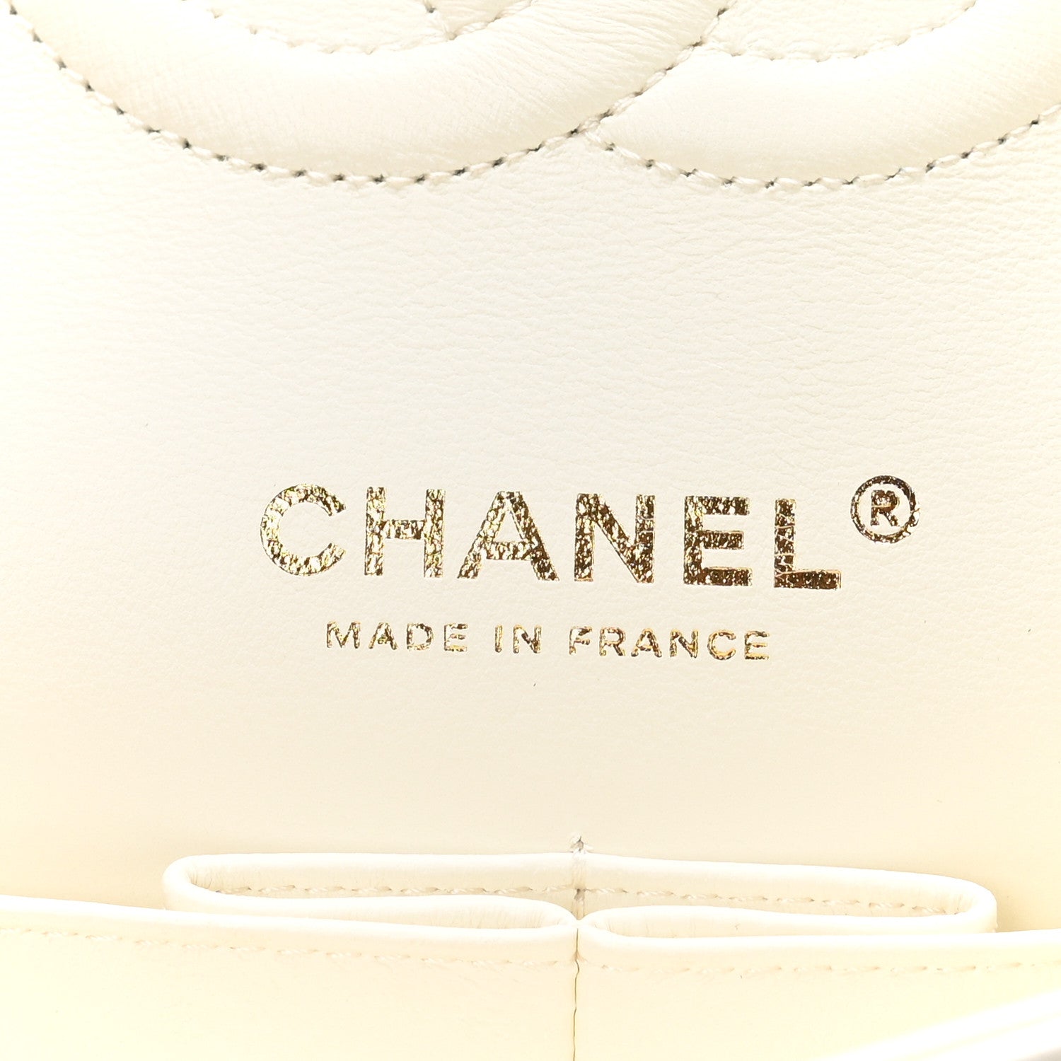 Lambskin Quilted Medium Double Flap White Black