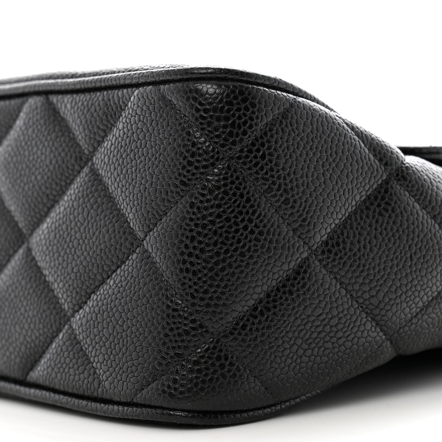Caviar Quilted Jumbo Square Flap Black