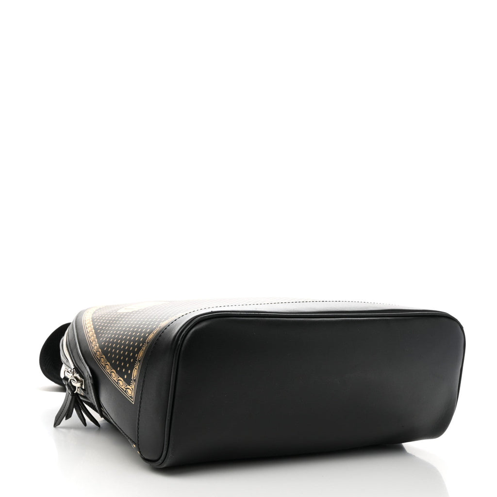 X SEGA Calfskin GUCCY Stars Dome Backpack Black Gold