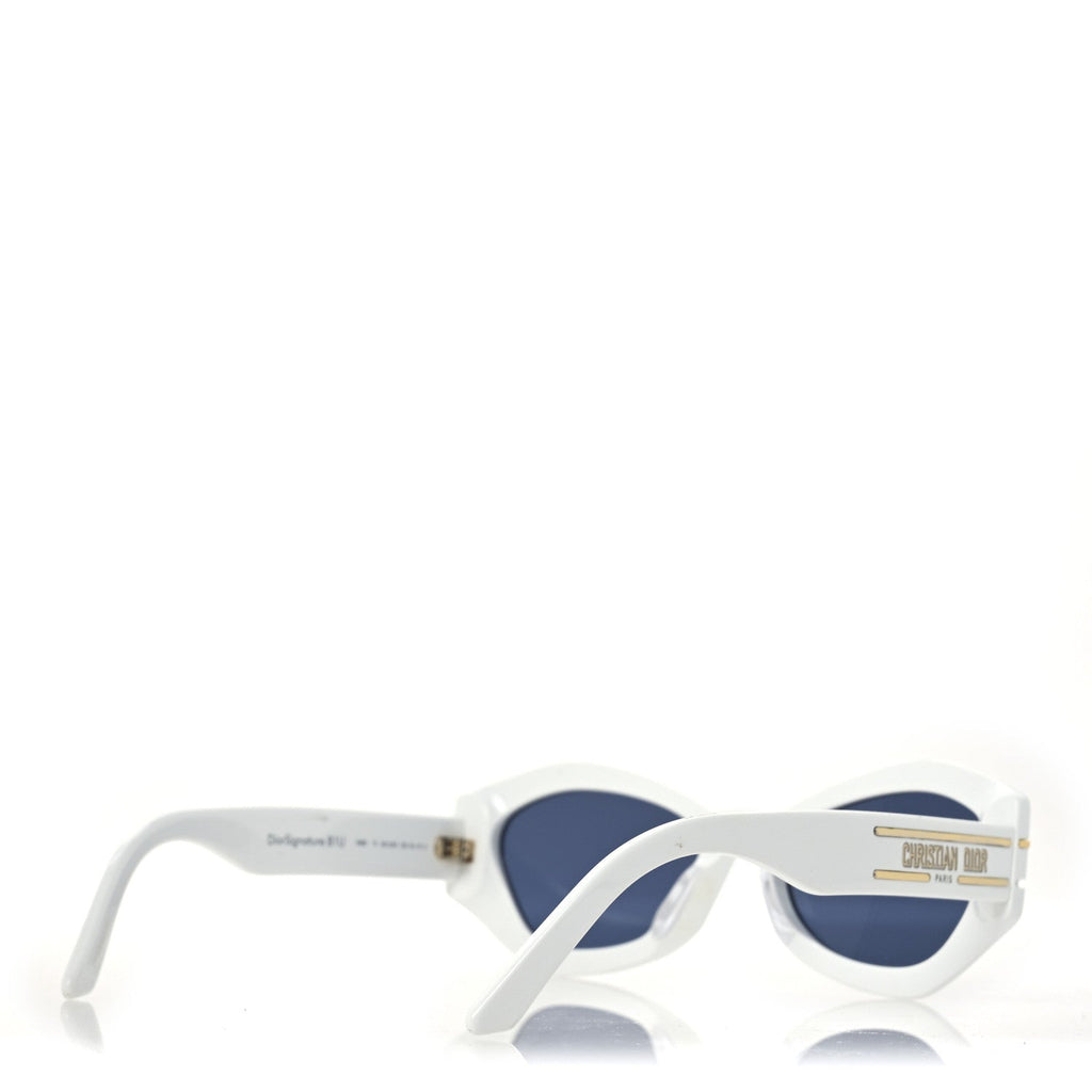 Acetate DiorSignature B1U Butterfly Sunglasses White