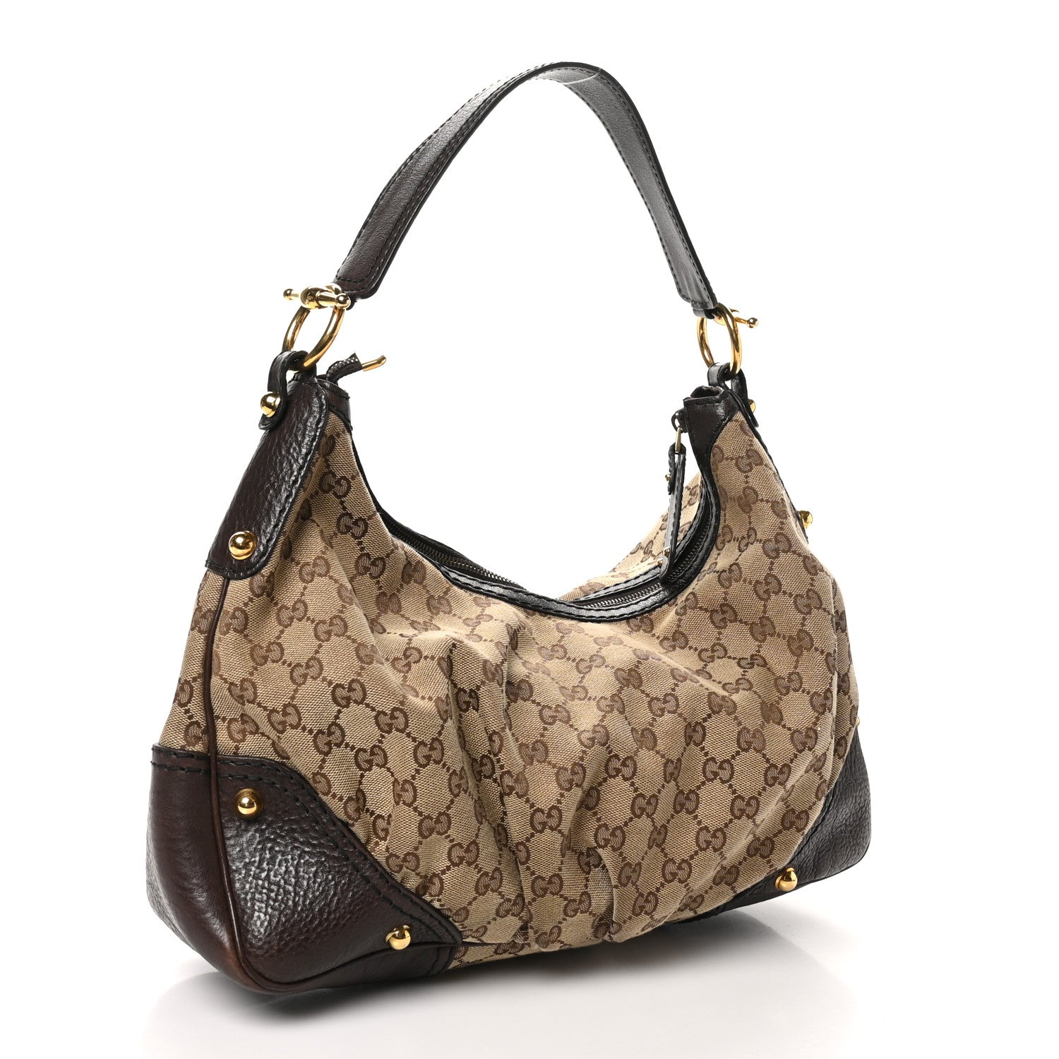 Monogram Medium Jockey Hobo Dark Brown