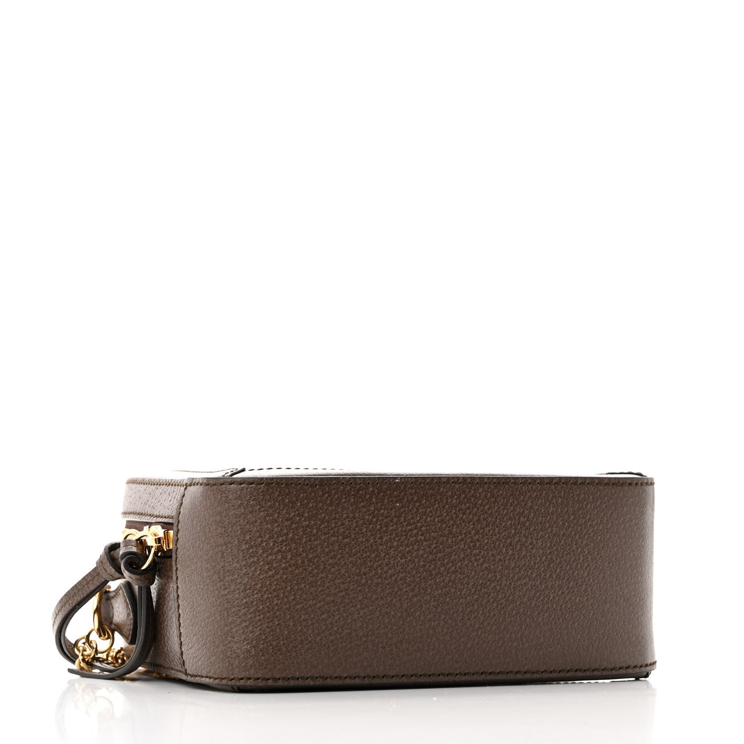 GG Supreme Monogram Mini Ophidia Top Handle Shoulder Bag Brown