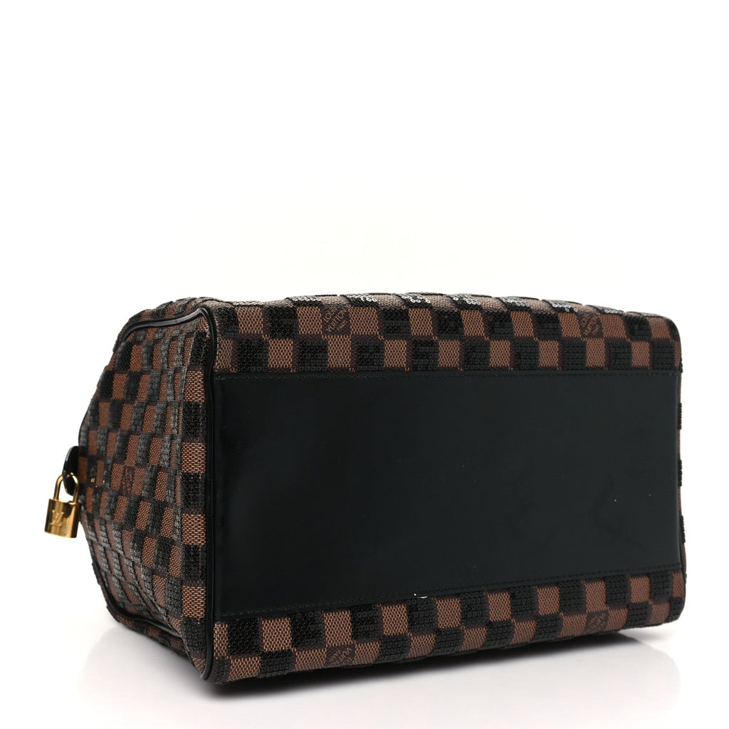 Damier Paillettes Speedy 30 Black