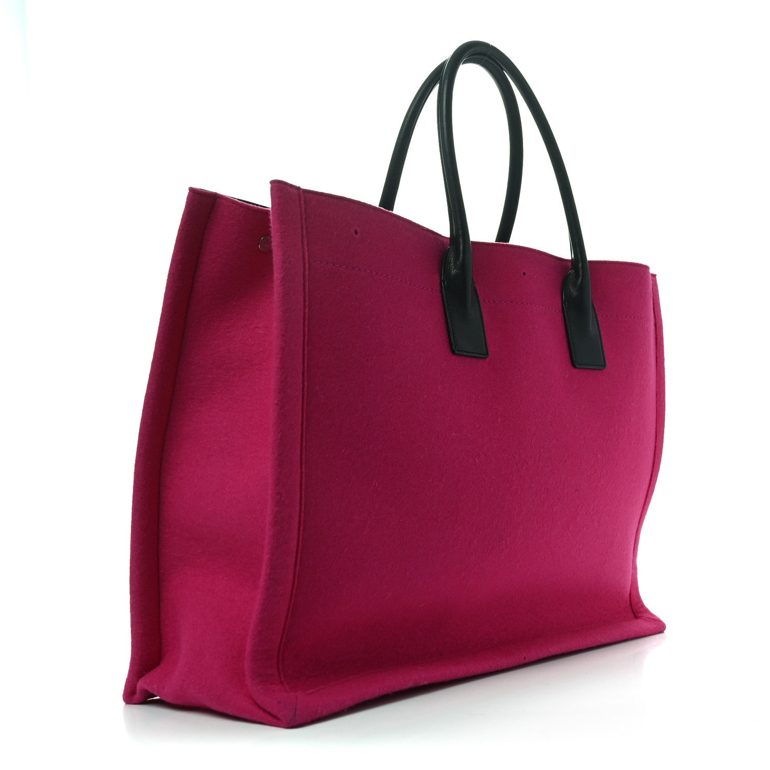 Wool Rive Gauche Tote Fuchsia