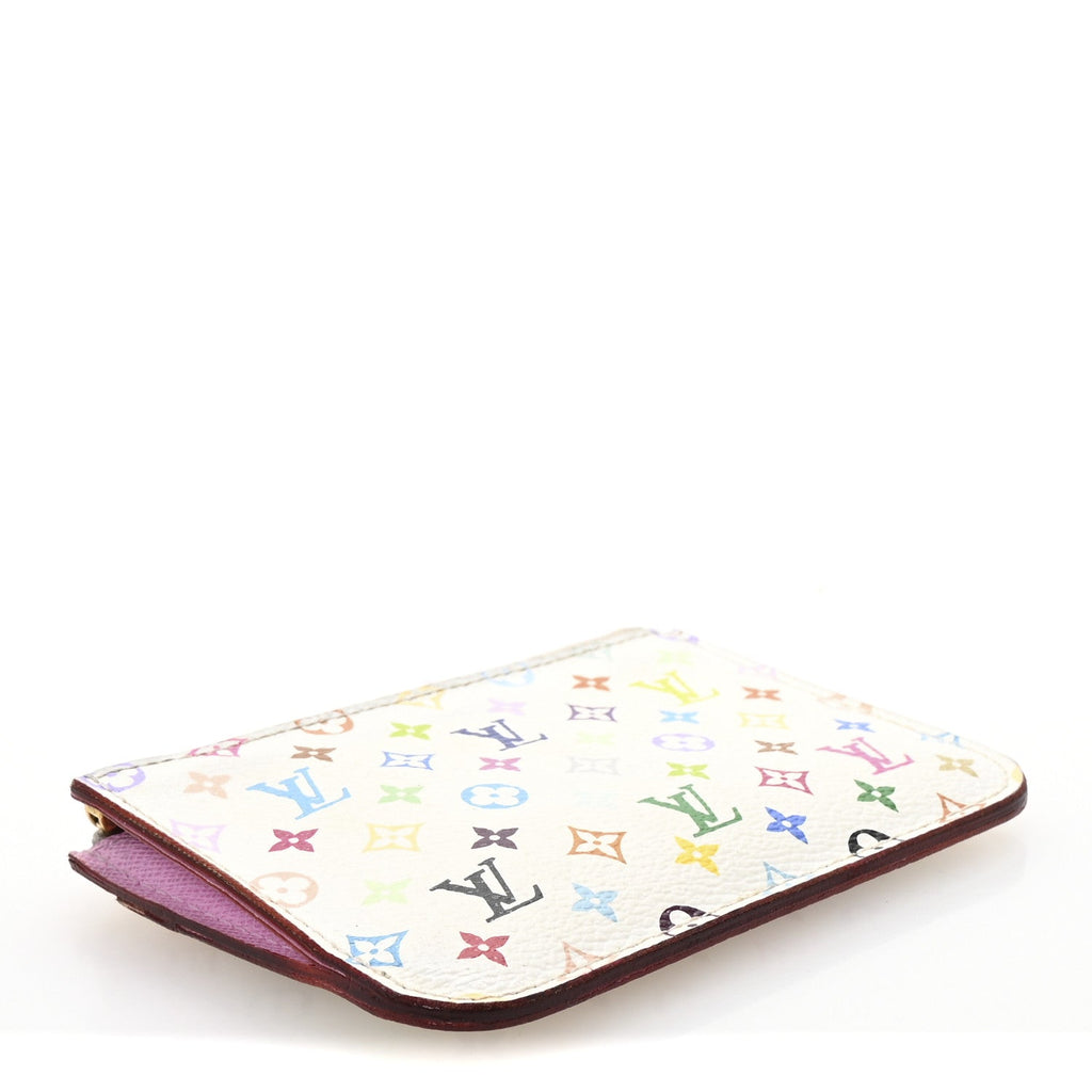 Monogram Multicolor Key Pouch White Anie