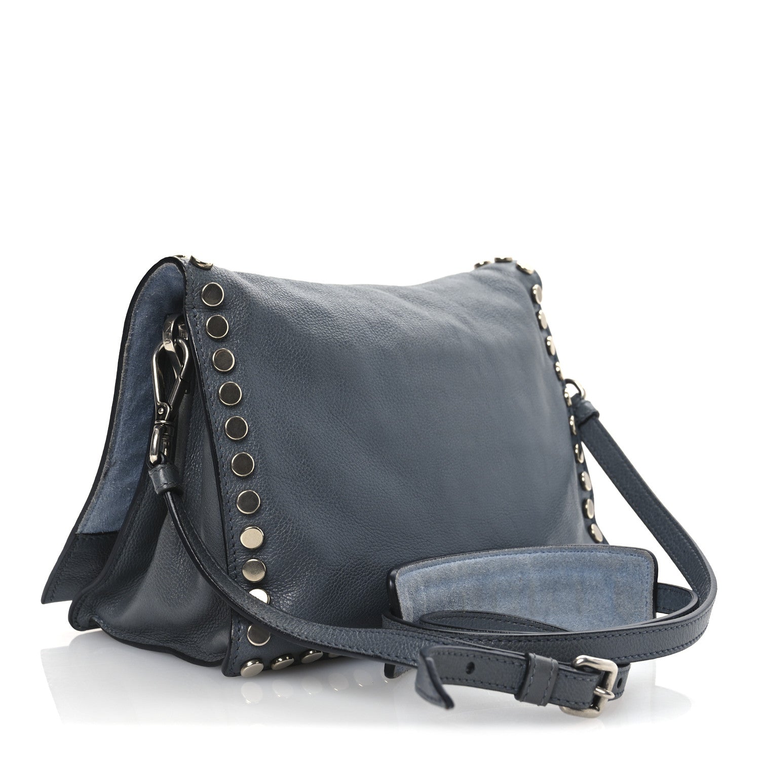 Glace Calf Studded Etiquette Flap Marmo Astrale