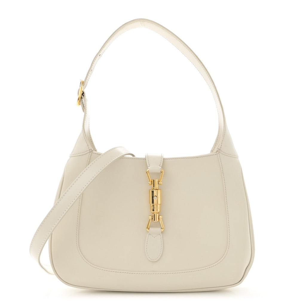 Boarded Dyana Lux Calfskin Small Jackie 1961 Hobo Mystic White