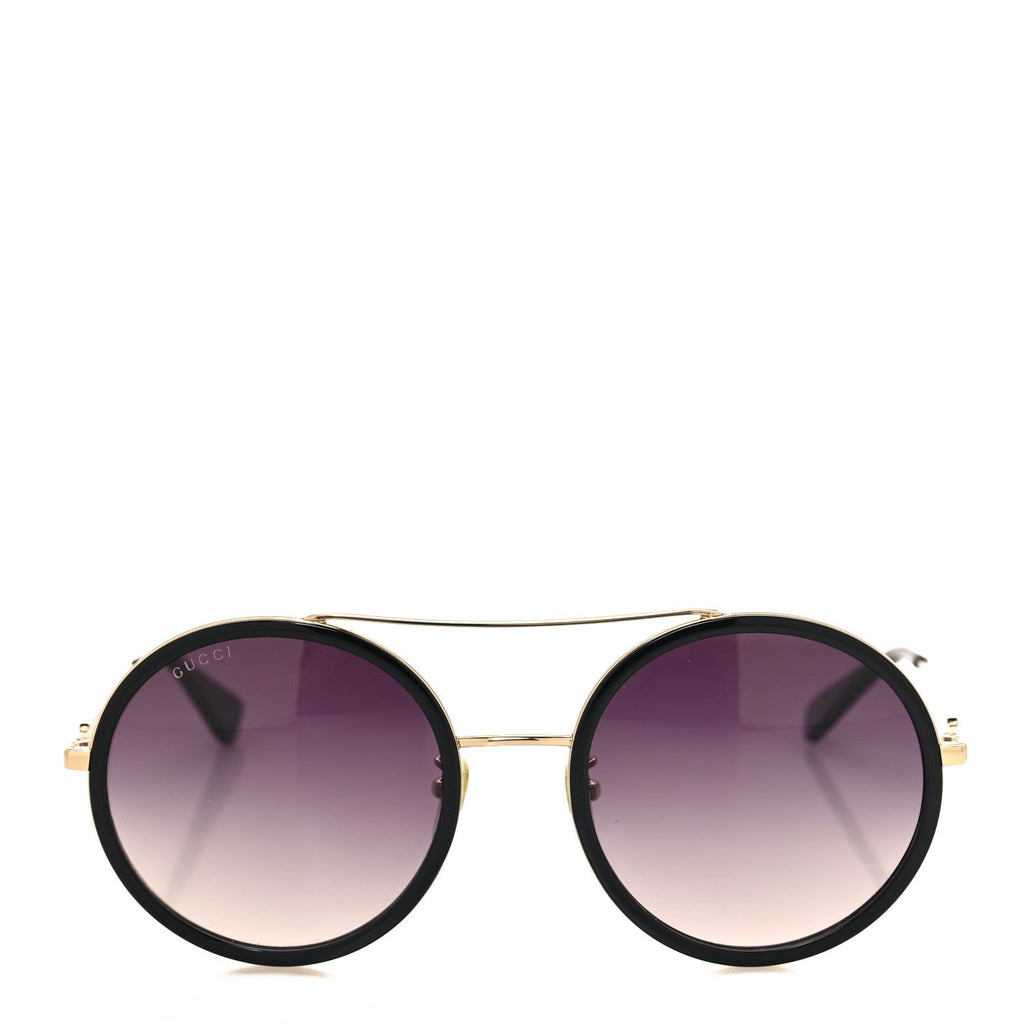 Metal Round Frame Sunglasses GG0061S Black