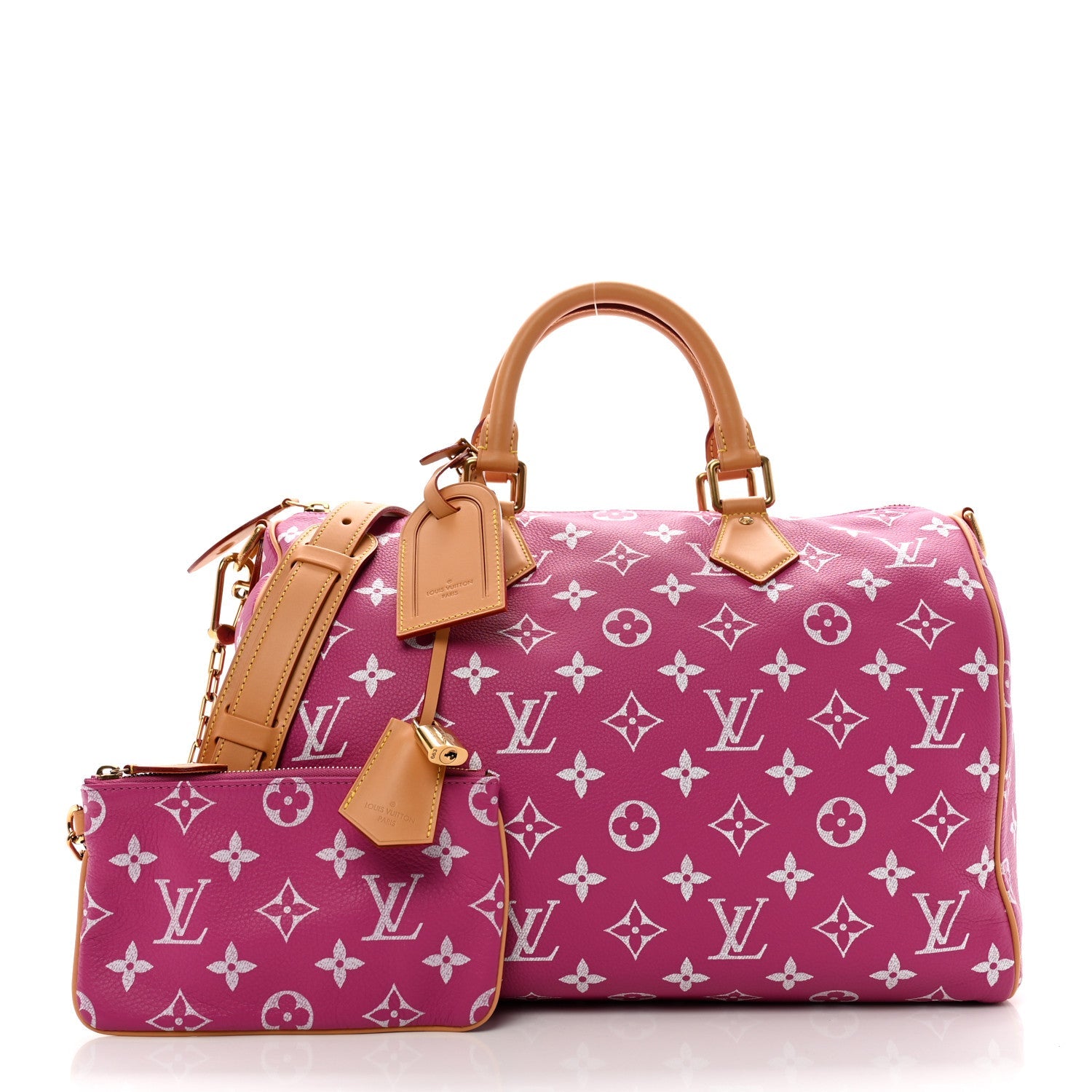 Calfskin Monogram Speedy P9 Bandouliere 40 Agate