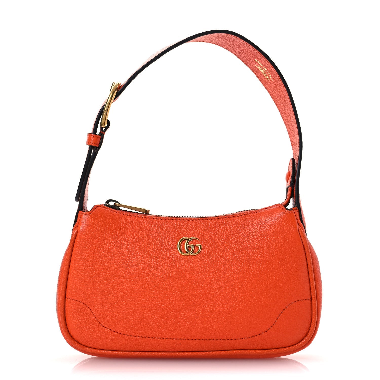 Goatskin Mini Aphrodite Shoulder Bag Orange