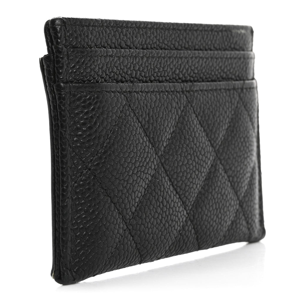 Caviar Quilted Filigree  Holder Black