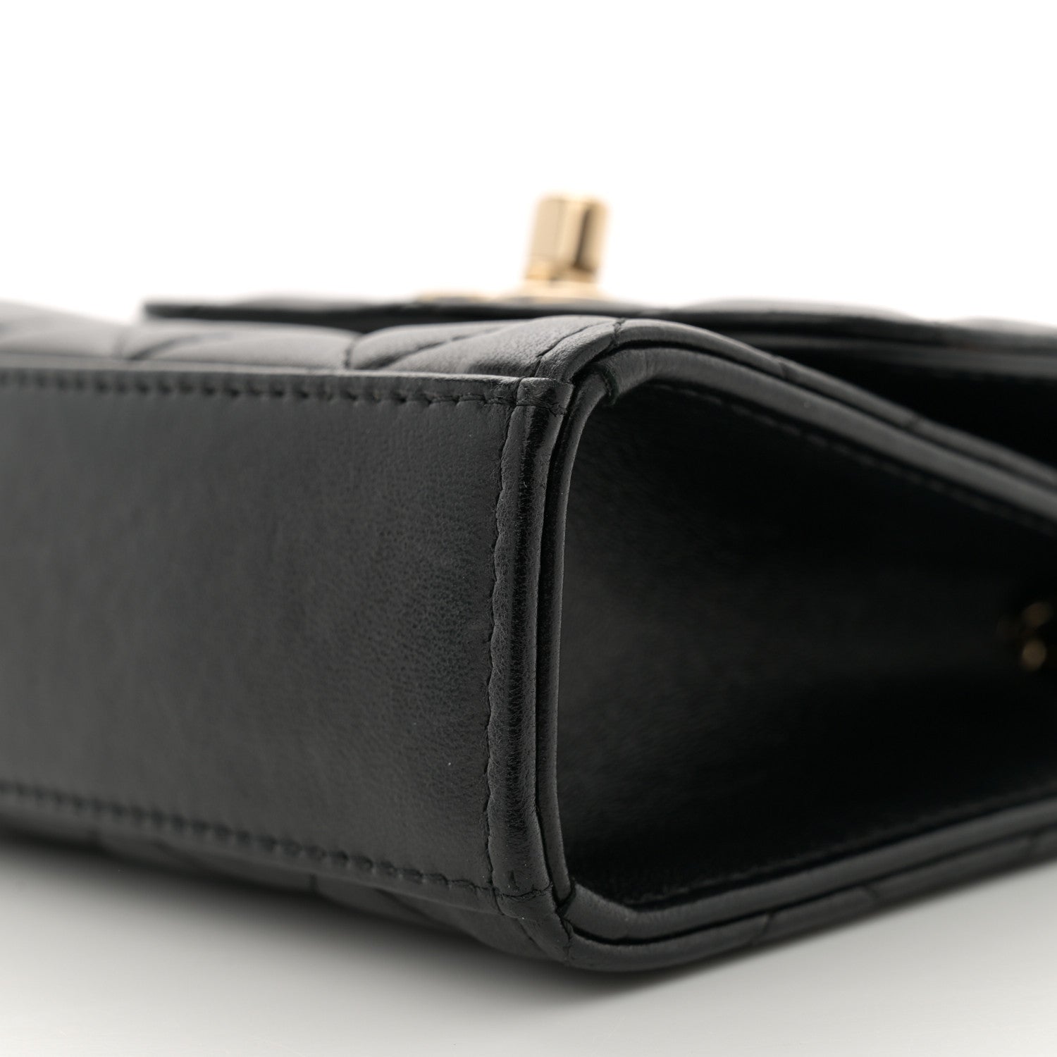 Lambskin Quilted Mini Trendy CC Chain Wallet Black