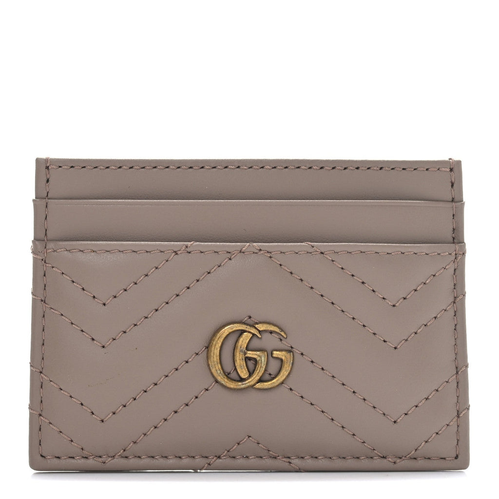 Calfskin Matelasse GG Marmont  Holder Porcelain Rose