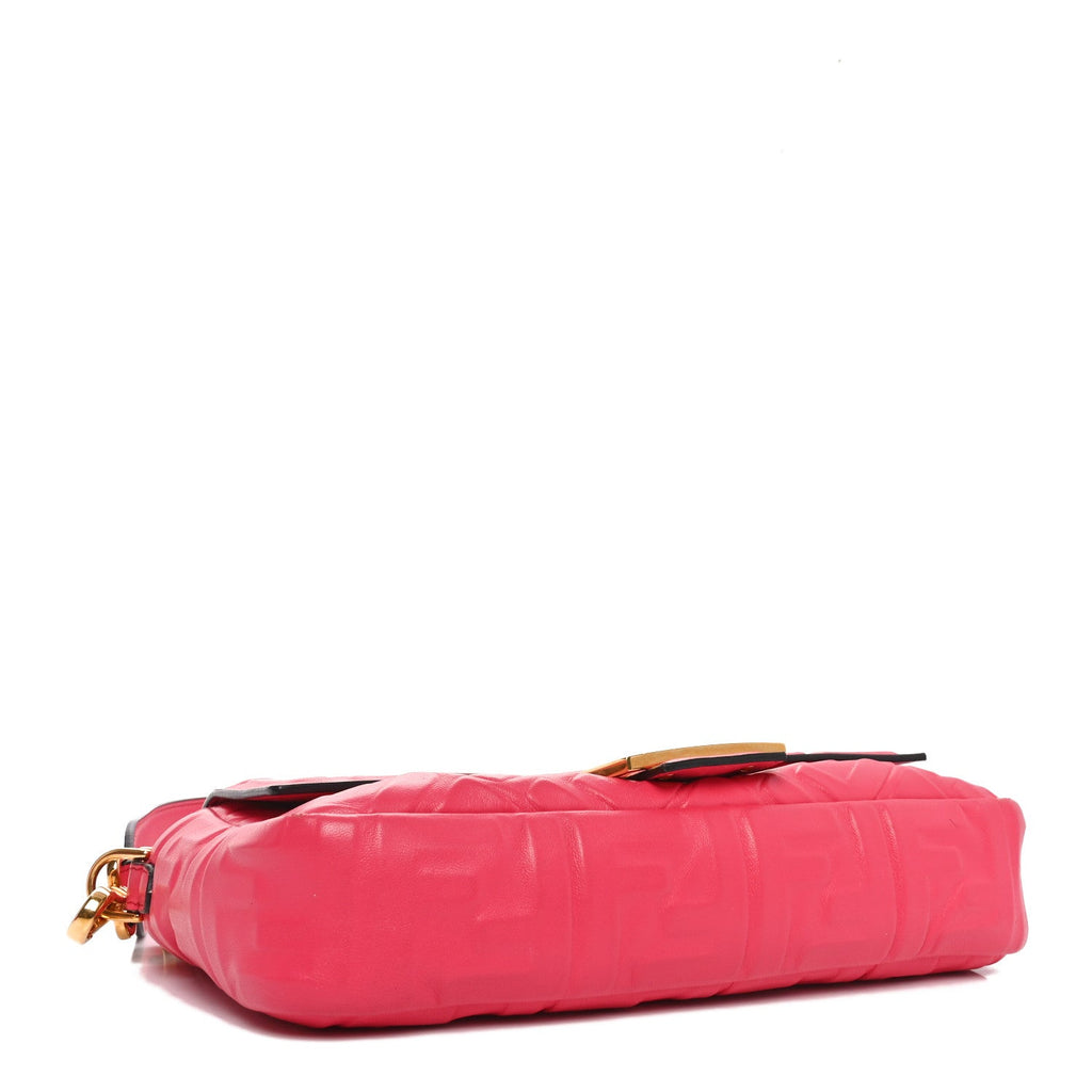 Nappa FF 1974 Embossed Baguette Lampone