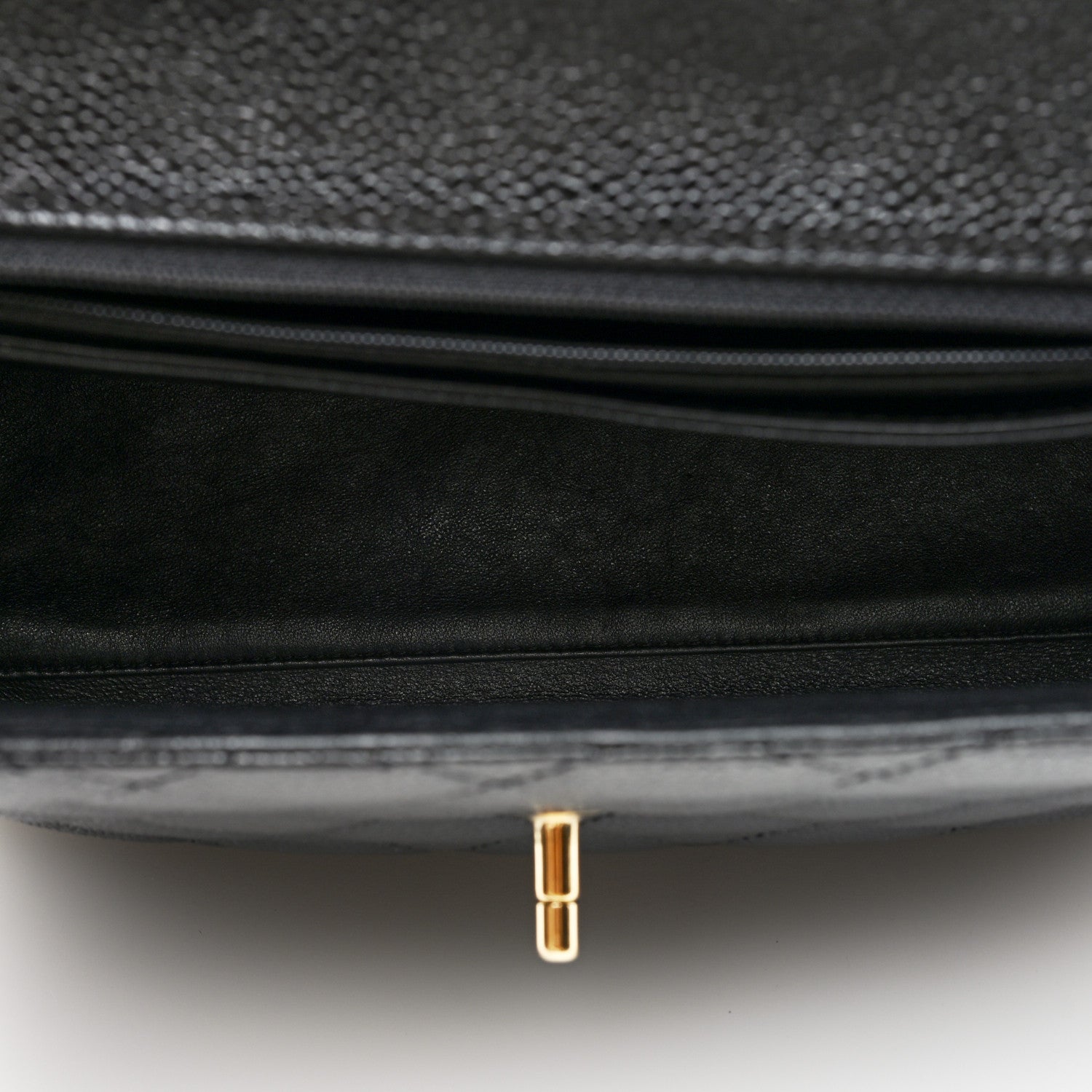 Caviar Quilted Jumbo Kelly Flap Black
