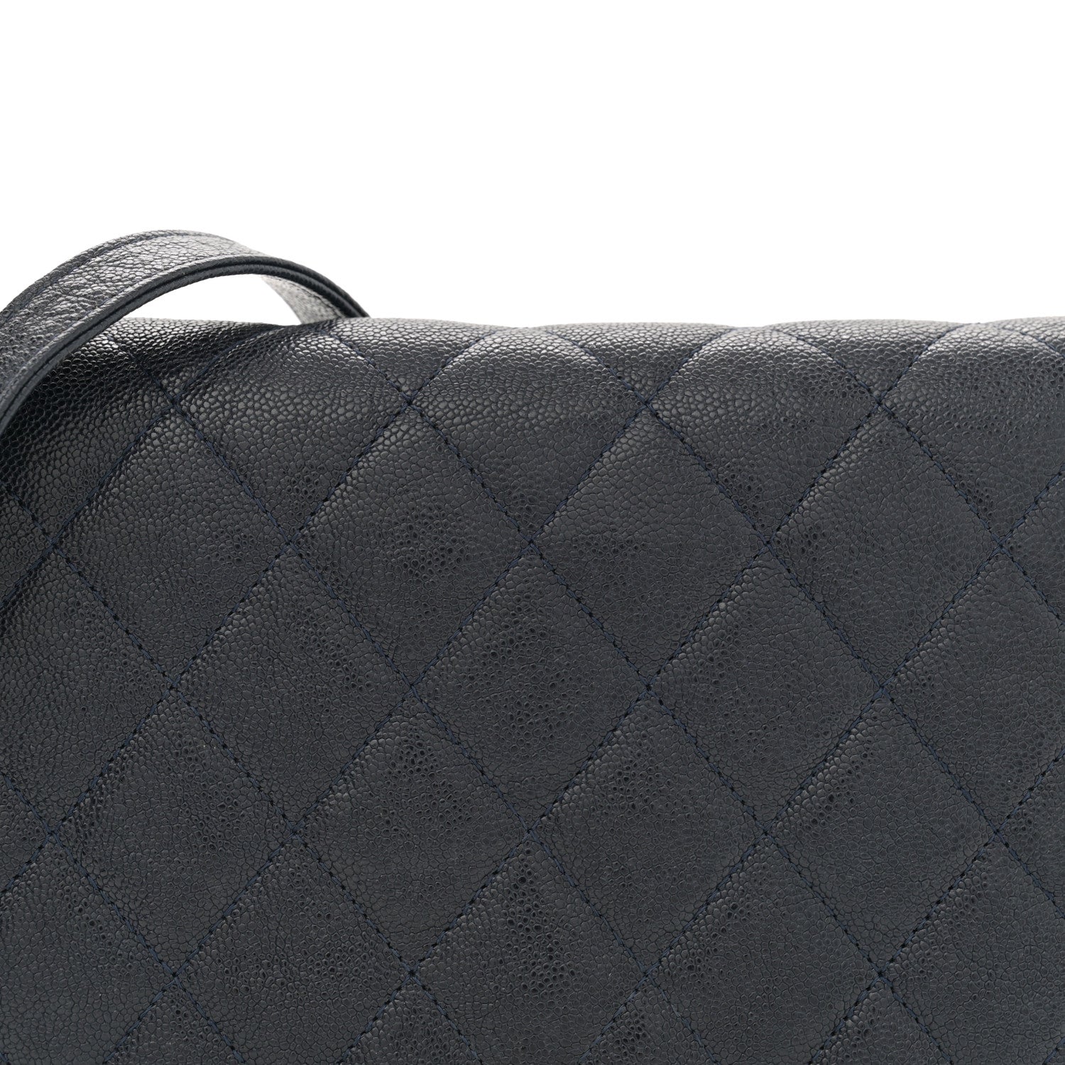 Caviar Quilted Boy Wallet On Chain WOC Navy