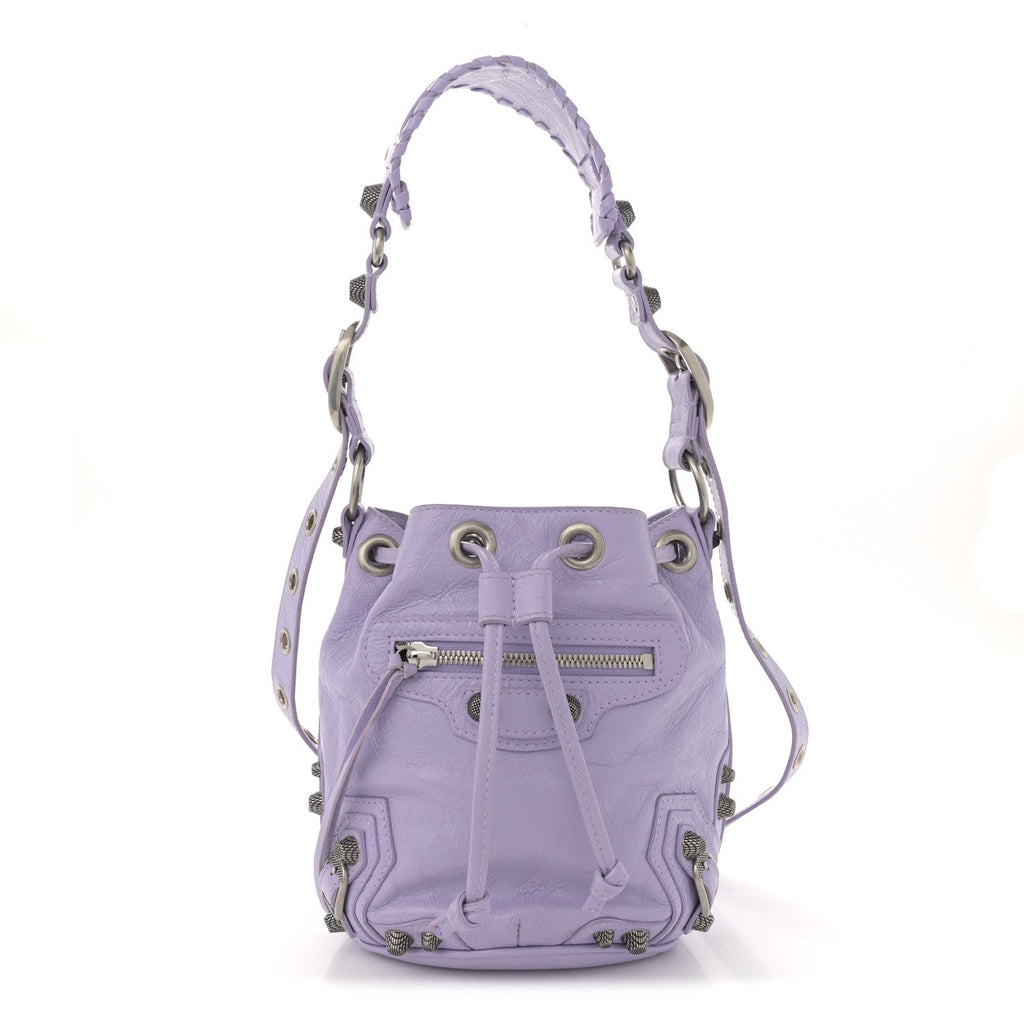 Agneau Arena Le Cagole Bucket Bag XS Lilac