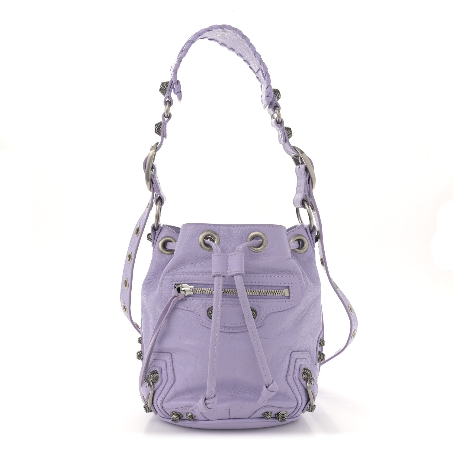 Agneau Arena Le Cagole Bucket Bag XS Lilac