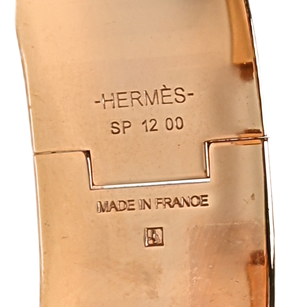 Enamel Wide Clic Clac H Bracelet PM Rose Dragee