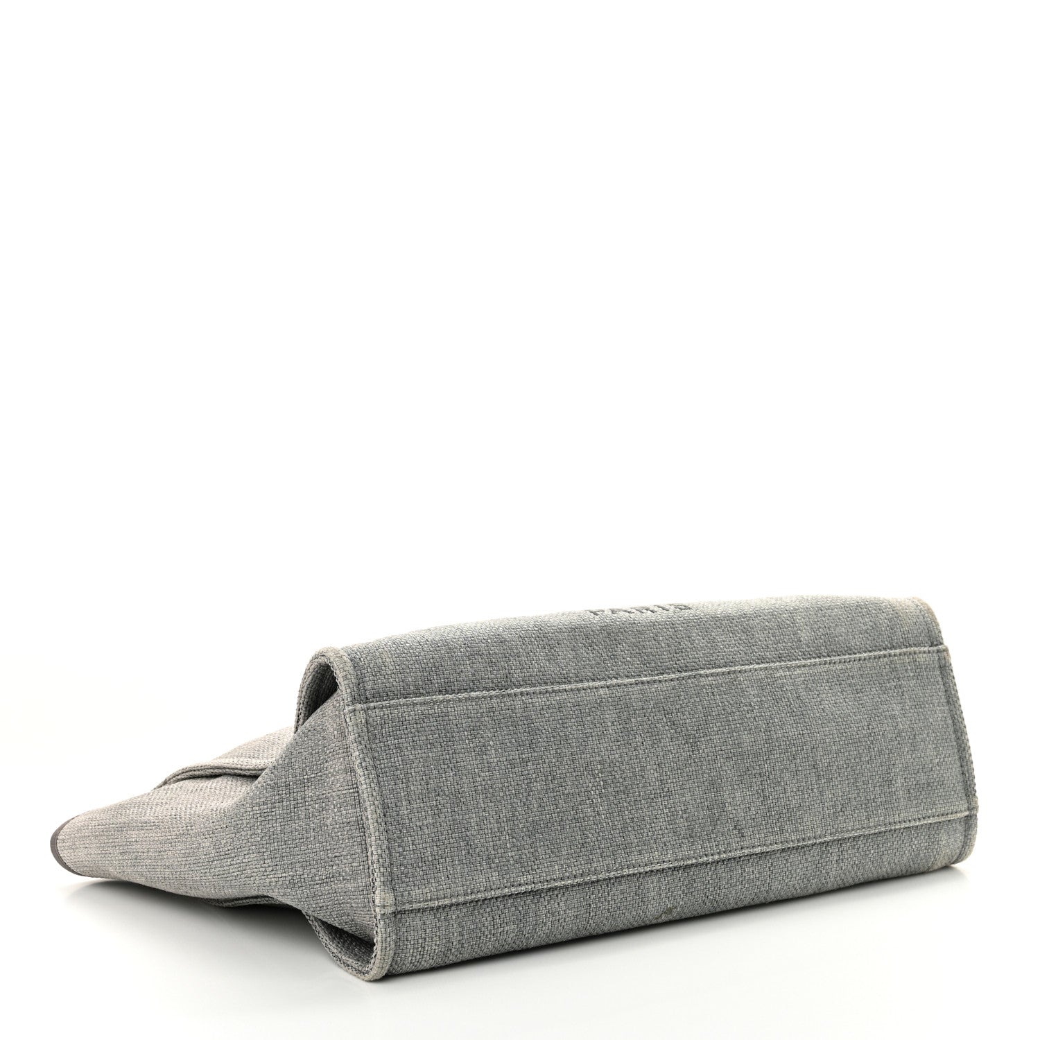 Woven Straw Raffia Large Deauville Tote Grey