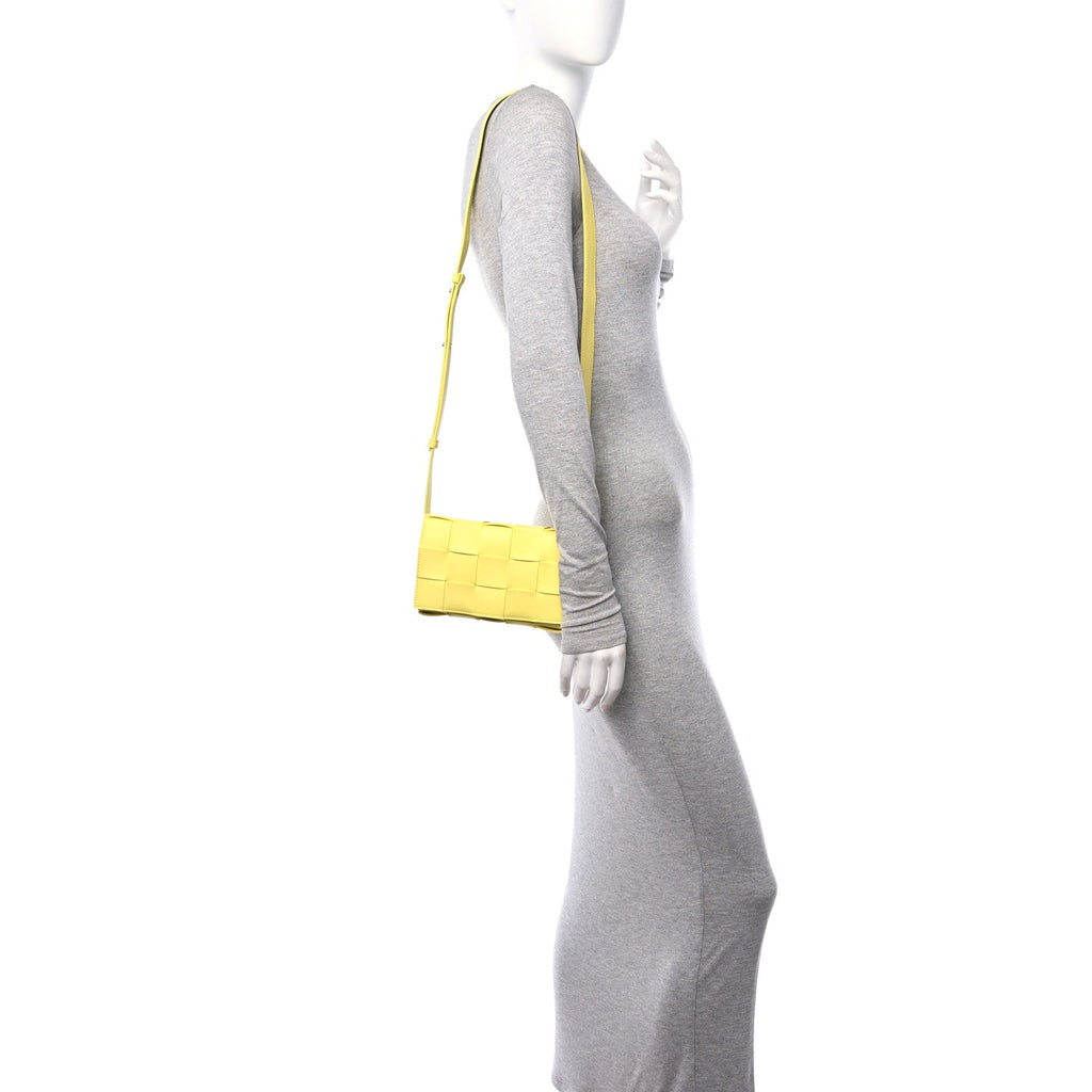 Lambskin Maxi Intreccio Small Cassette Crossbody Bag Sherbert