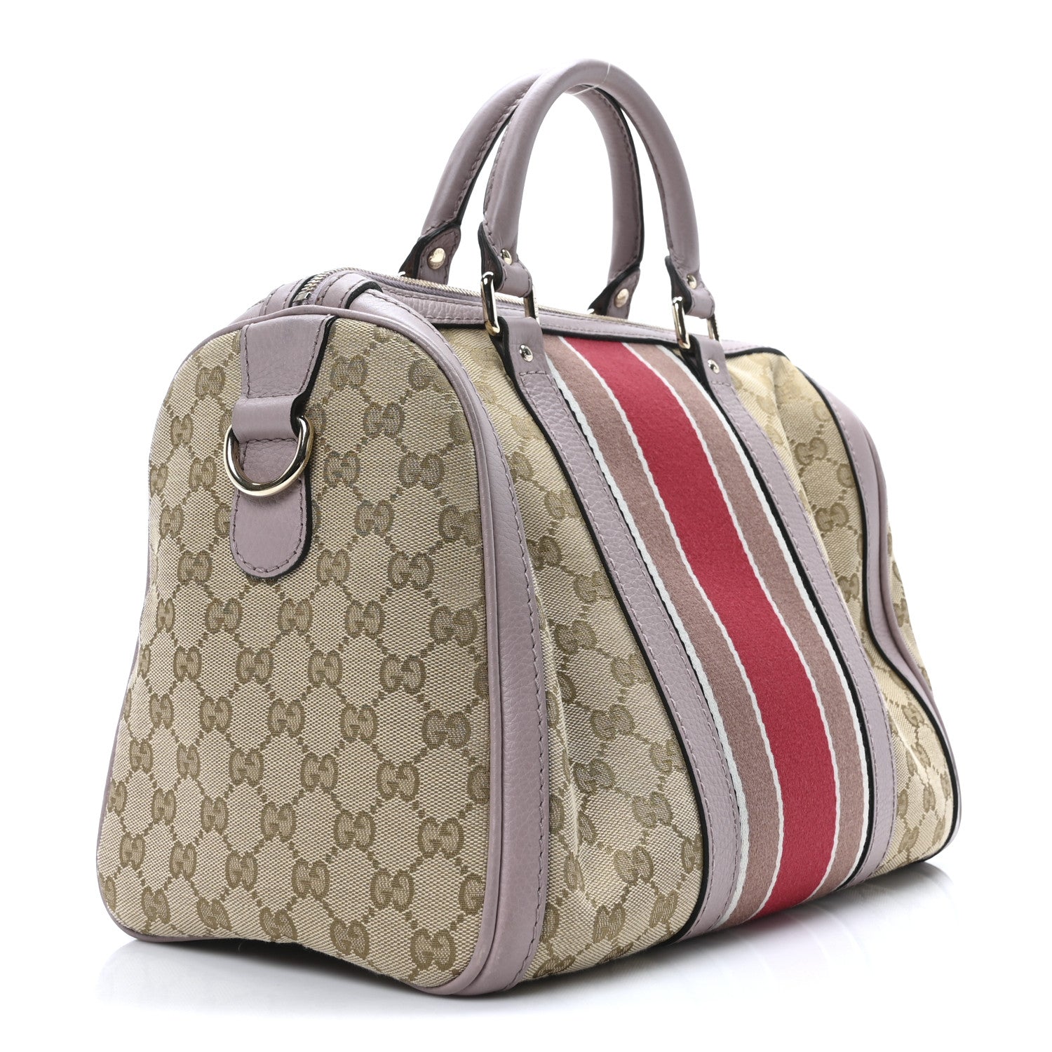 Monogram Selleria Calfskin Vintage Web Medium Boston New Sand Lilas