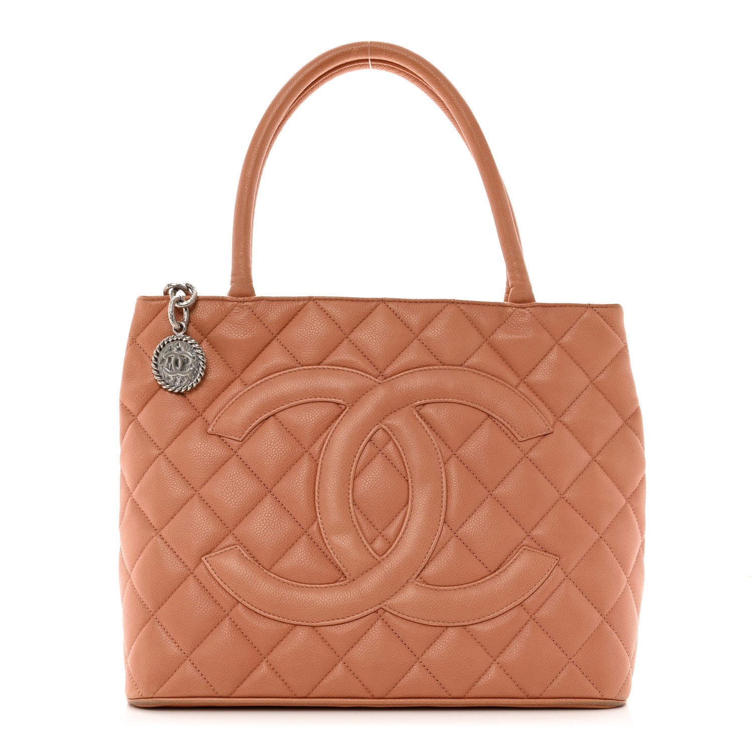Caviar Quilted Medallion Tote Pink