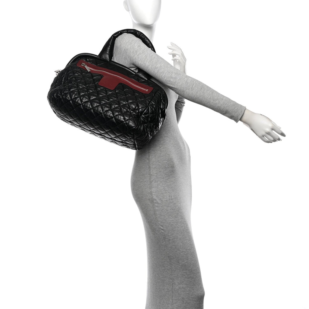 Lambskin Coco Cocoon Bowler Black