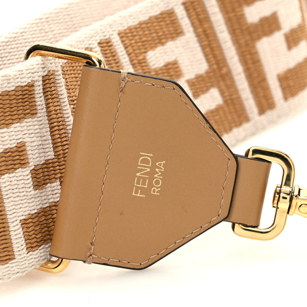 Ribbon Vitello King FF 1974 Adjustable Strap You Poudre Cuoio Miele Scuro