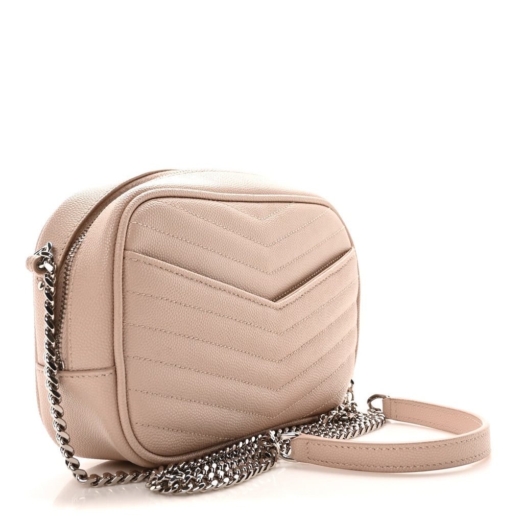 Grain De Poudre Matelasse Monogram Mini Lou Camera Bag Marble Pink