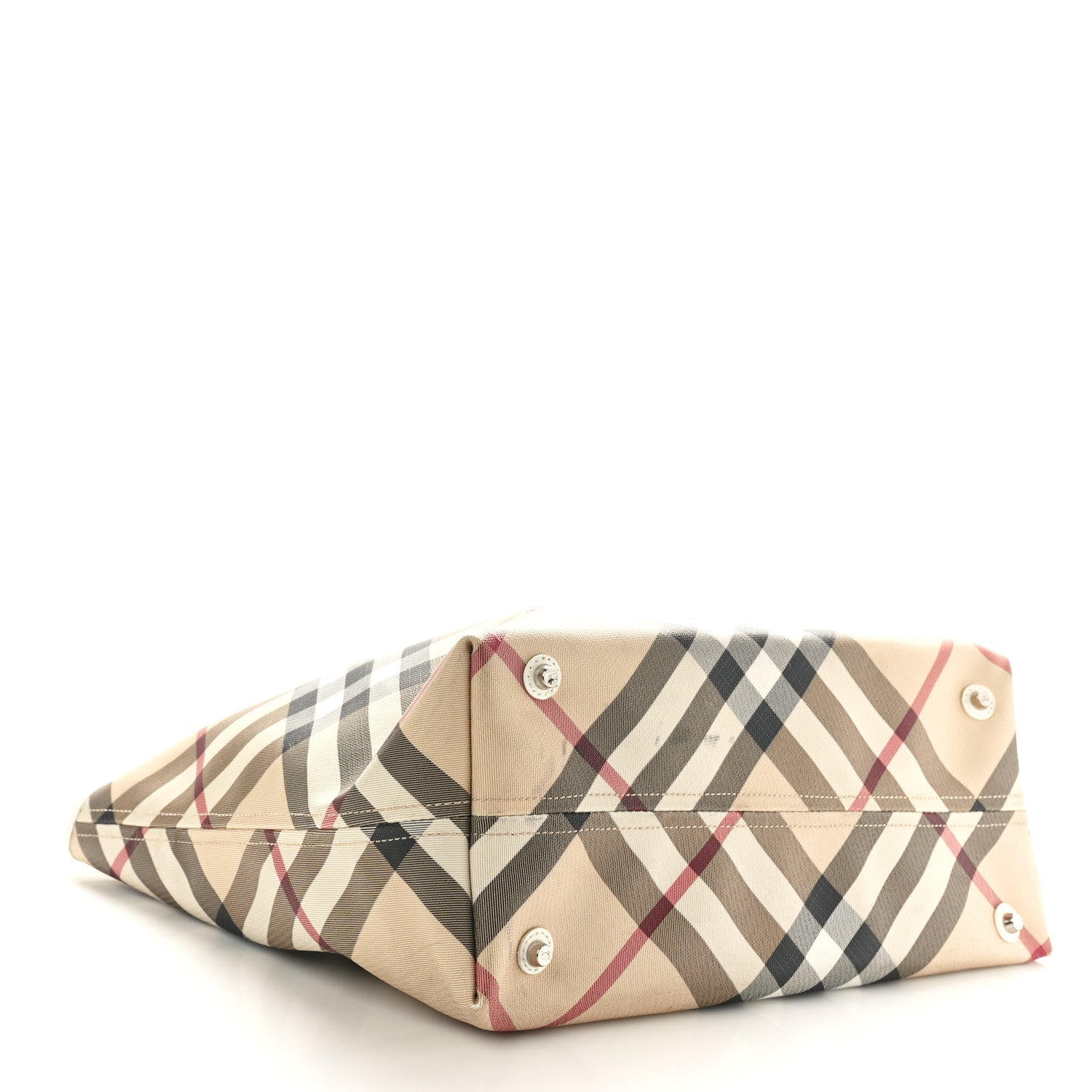 Nova Check Large Nickie Tote White