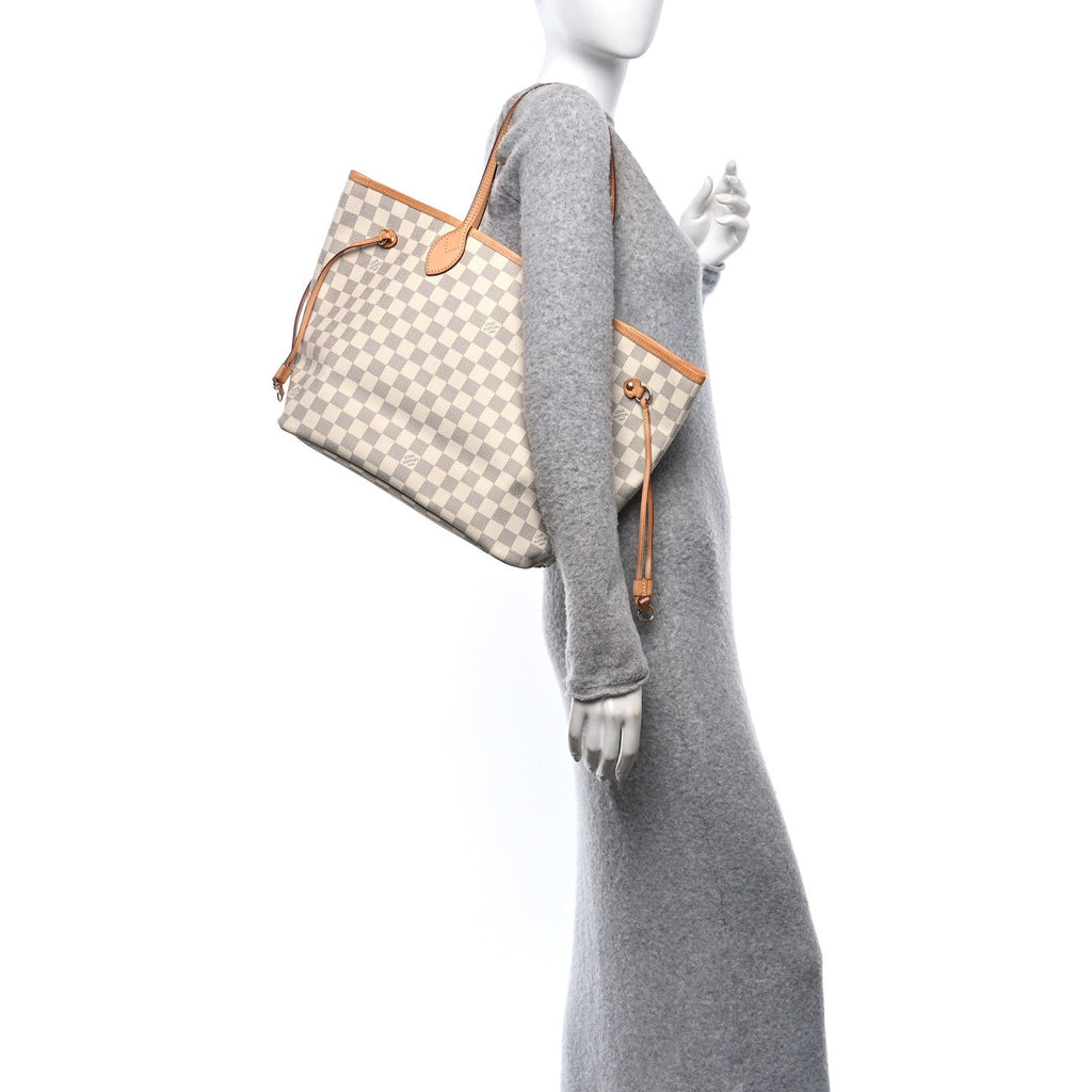 Damier Azur Neo Neverfull MM Rose Ballerine