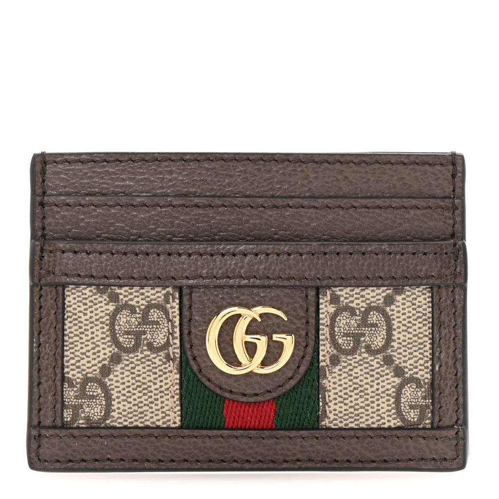 GG Supreme Monogram Ophidia  Holder Brown